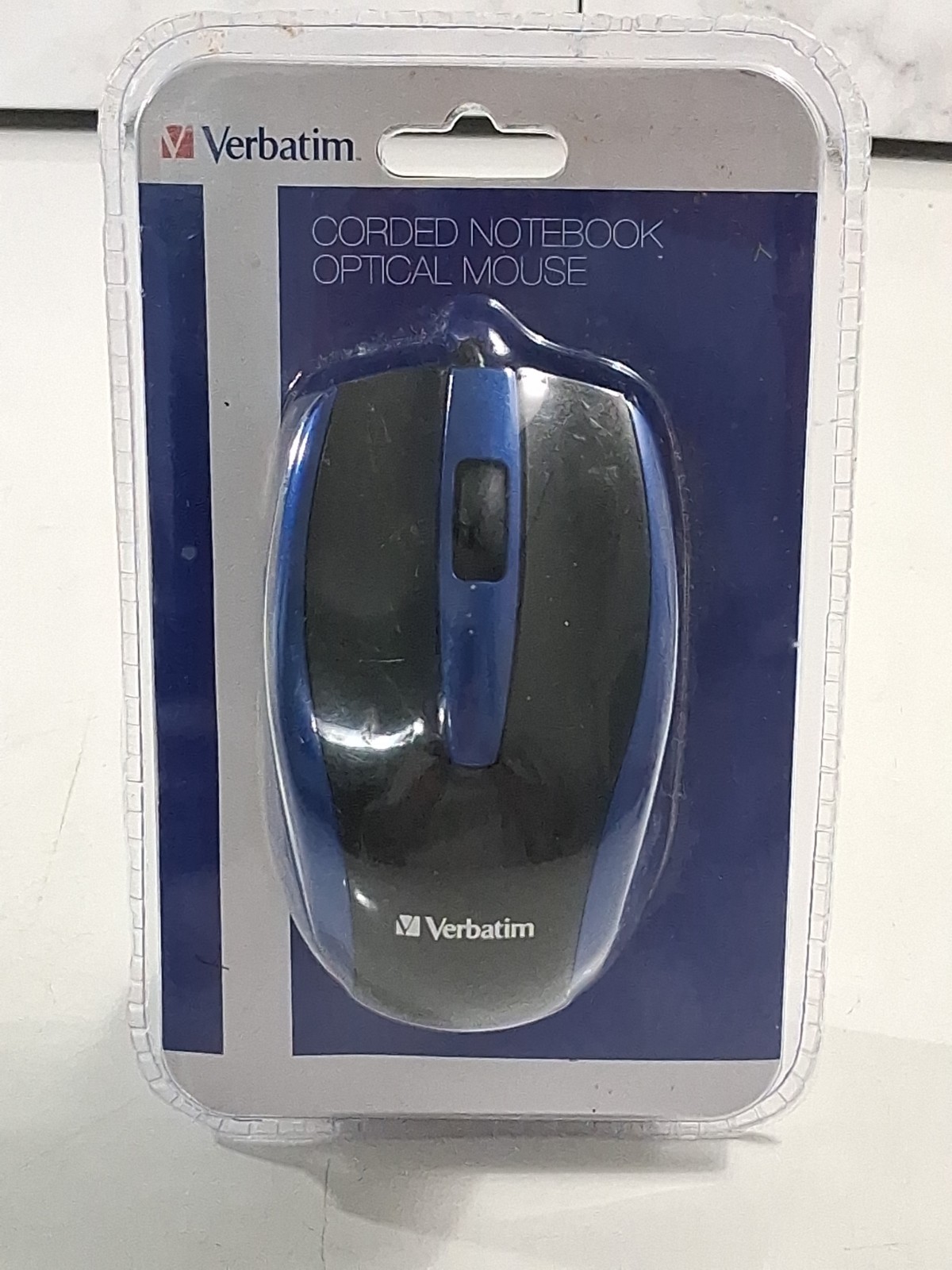 Verbatim Corded Notebook Optical Mouse - Blue 99743