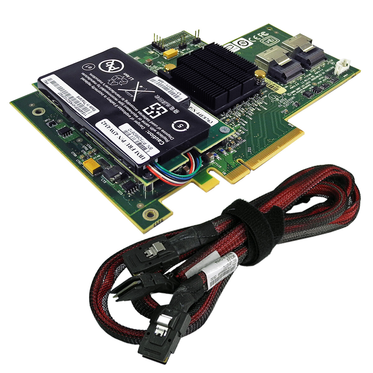 LSI IBM MR SAS 8708E 3Gb/s PCIe x8 RAID Controller +BBU +SAS Cable FRU 43W4297