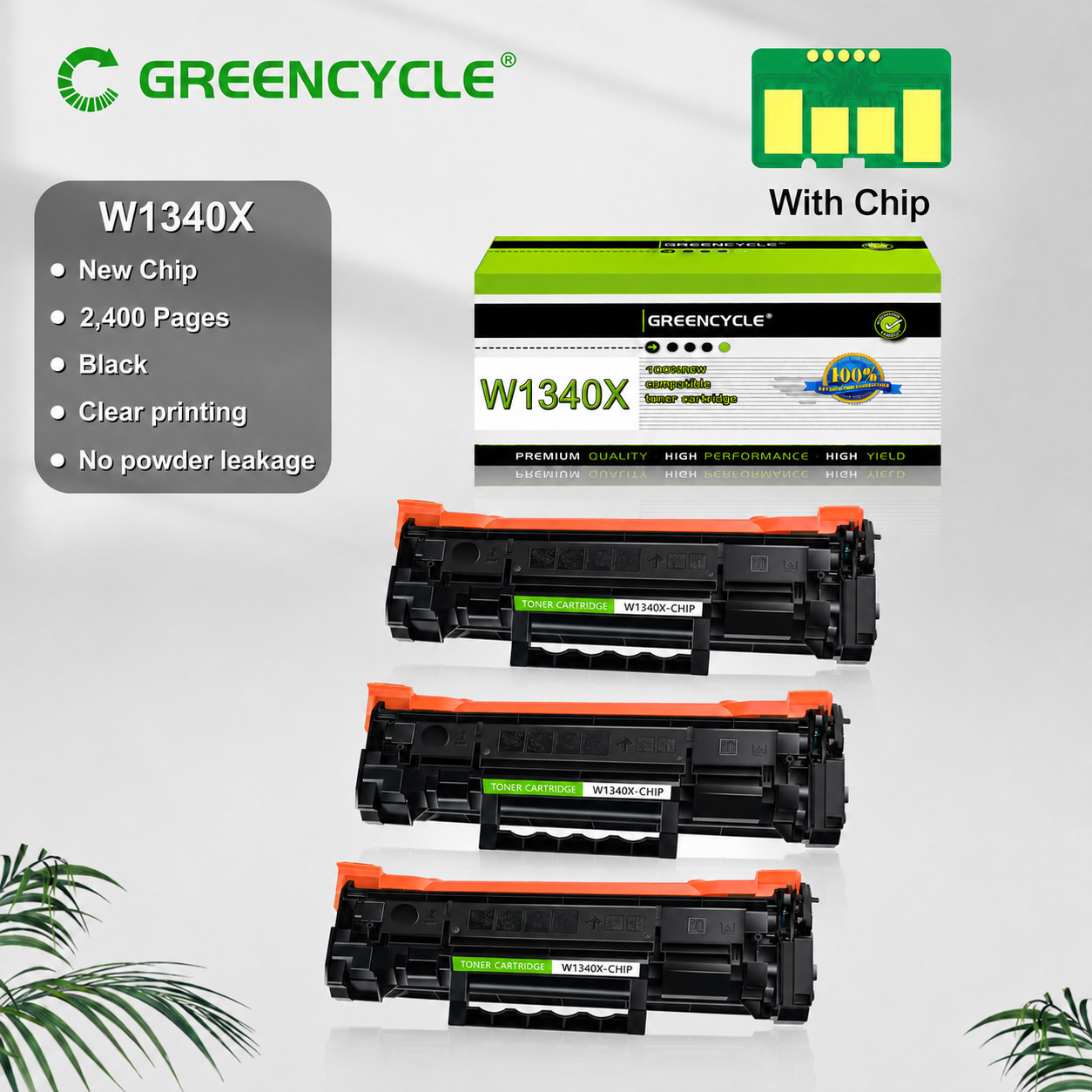 3PK W1340X Toner Cartridge With Chip Fit For HP 134X M209dw MFP M234dw M234sdn