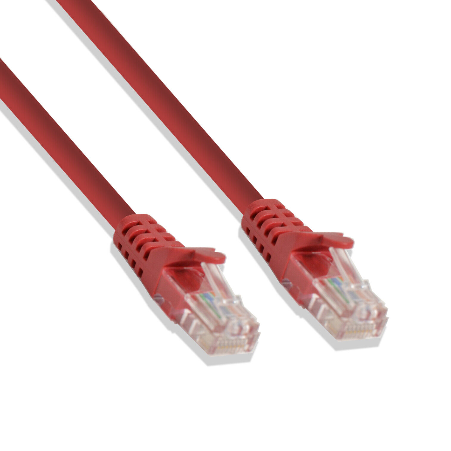 Red 7-foot premium Cat5e Patch LAN Ethernet Network Cable (10 Pack)