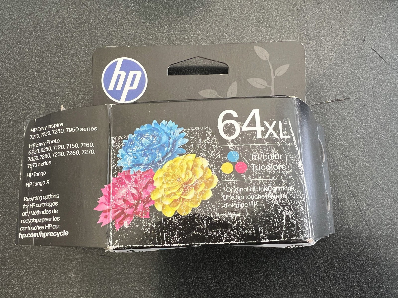 Genuine New HP 64XL High Yield Color InkJet N9J91AN Open Box Sealed Bag Jan 2028