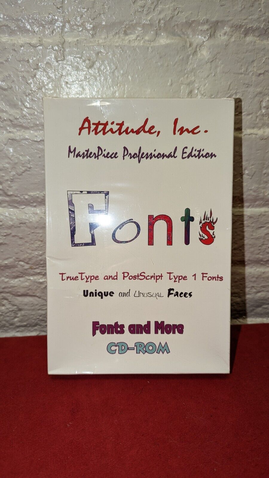 Attitude Inc. Masterpiece Professional Edition Fonts CD ROM Sealed