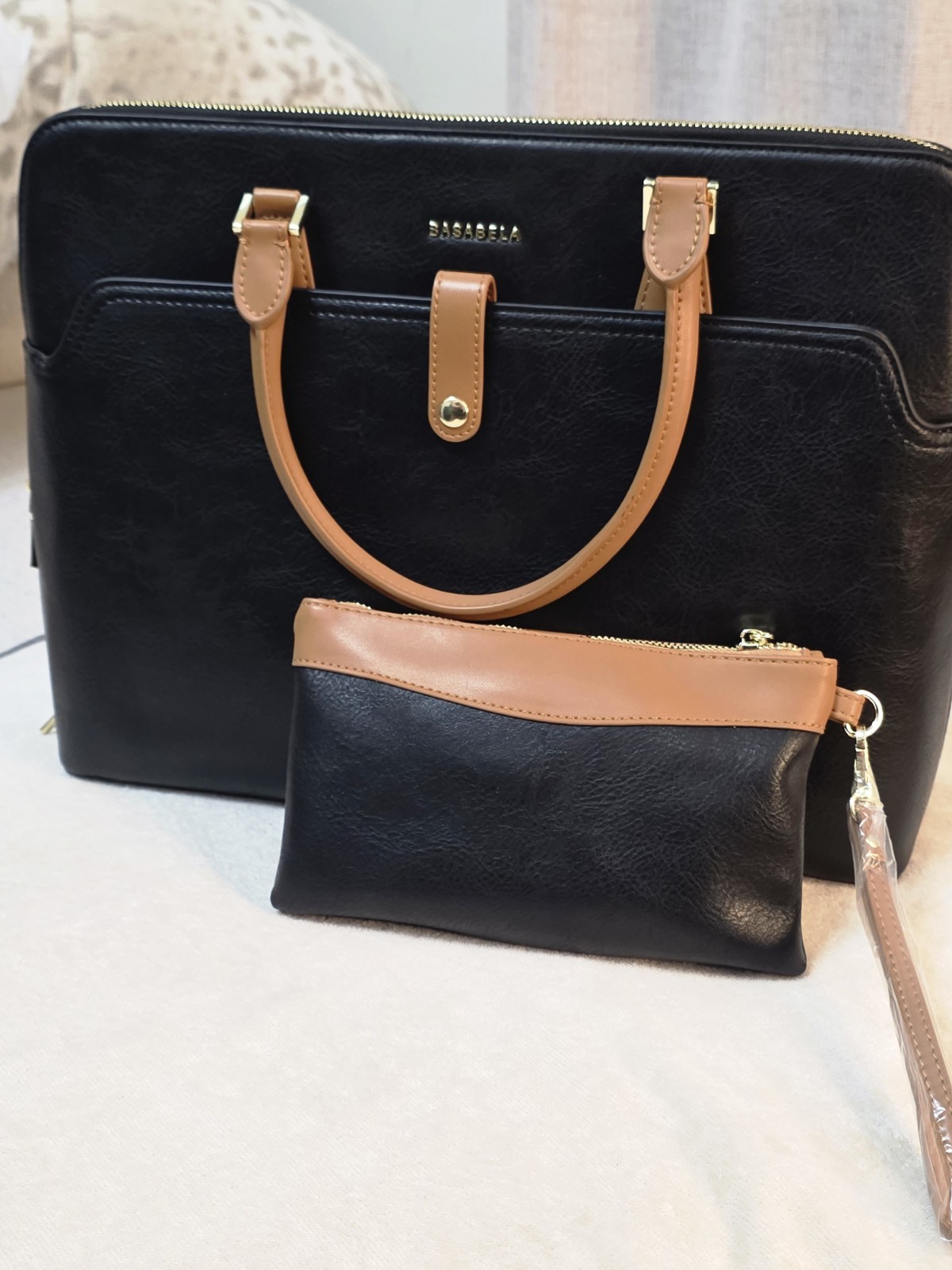 Tie Dye Handmade 15.6inch Laptop Vegan Leather Briefcase Tote Bags for Women Men