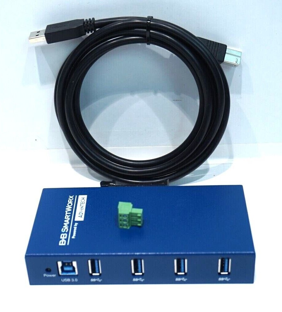 ADVANTECH B+B SmartWorx BB-USH204 INDUSTRIAL 4-PORT DIN-RAIL USB 3.0 HUB