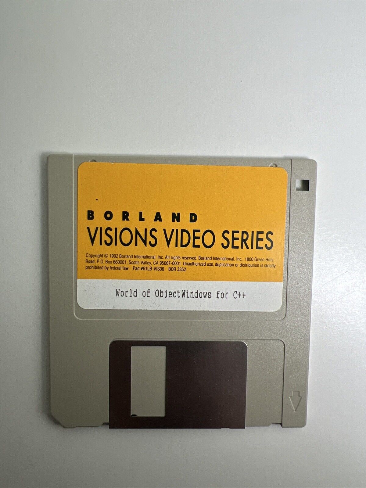 BORLANDVISIONS VIDEO SERIES, World of ObjectWindows for C++, Floppy 3.5,Vintage