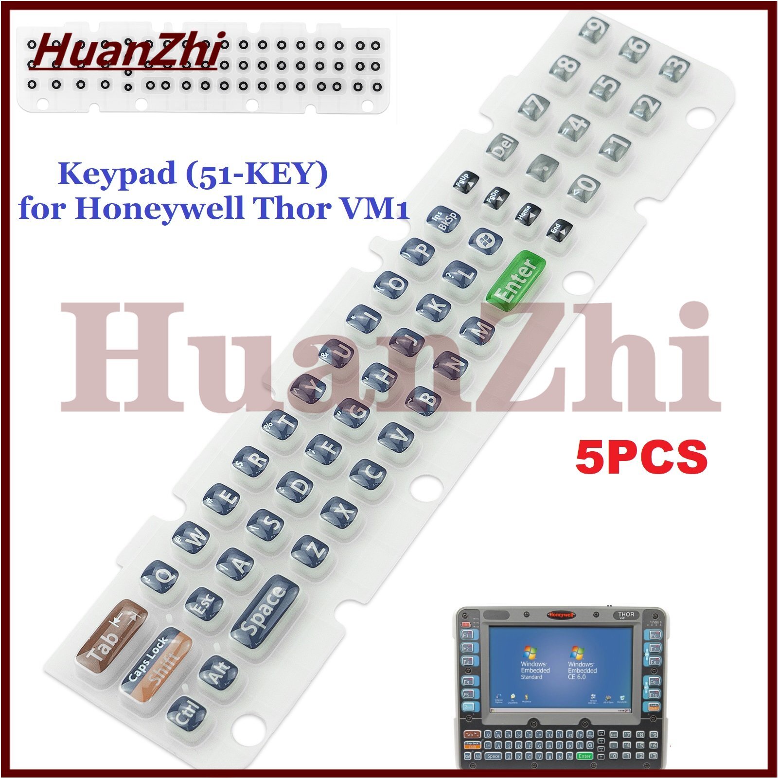 5PCS New Keypad Replacement (51-KEY) for Honeywell Thor VM1 Scanner Spare Parts