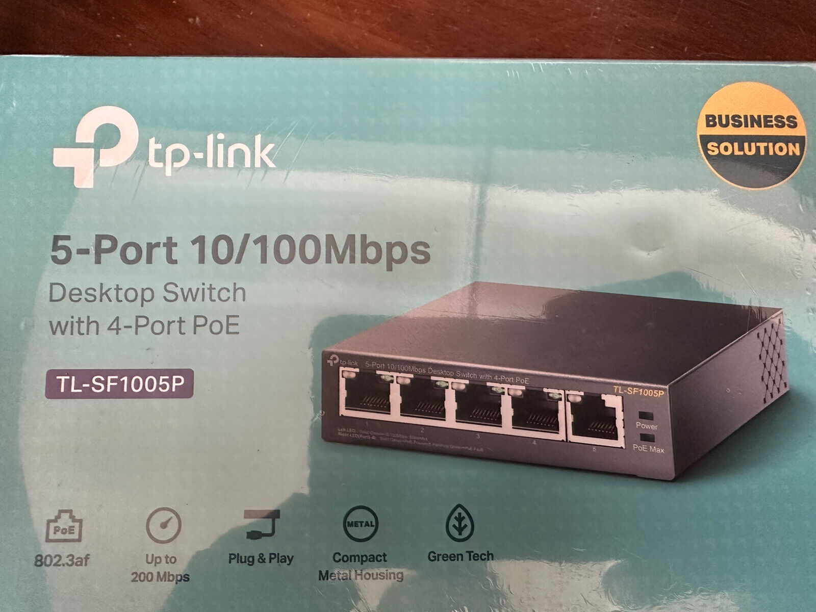 TP-LINK TL-SF1005P  5-Port Desktop Switch New Sealed