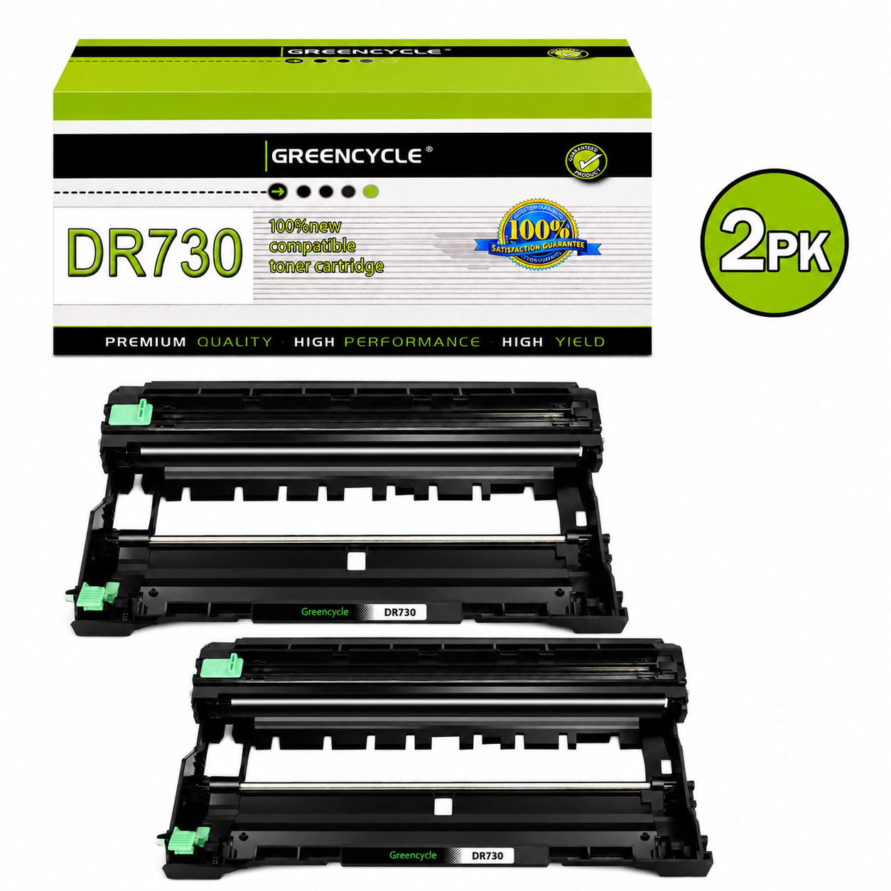 2-10PK DR730 Drum Unit Compatible With Brother MFC-L2717DW L2730DW HL-L2370DWXL