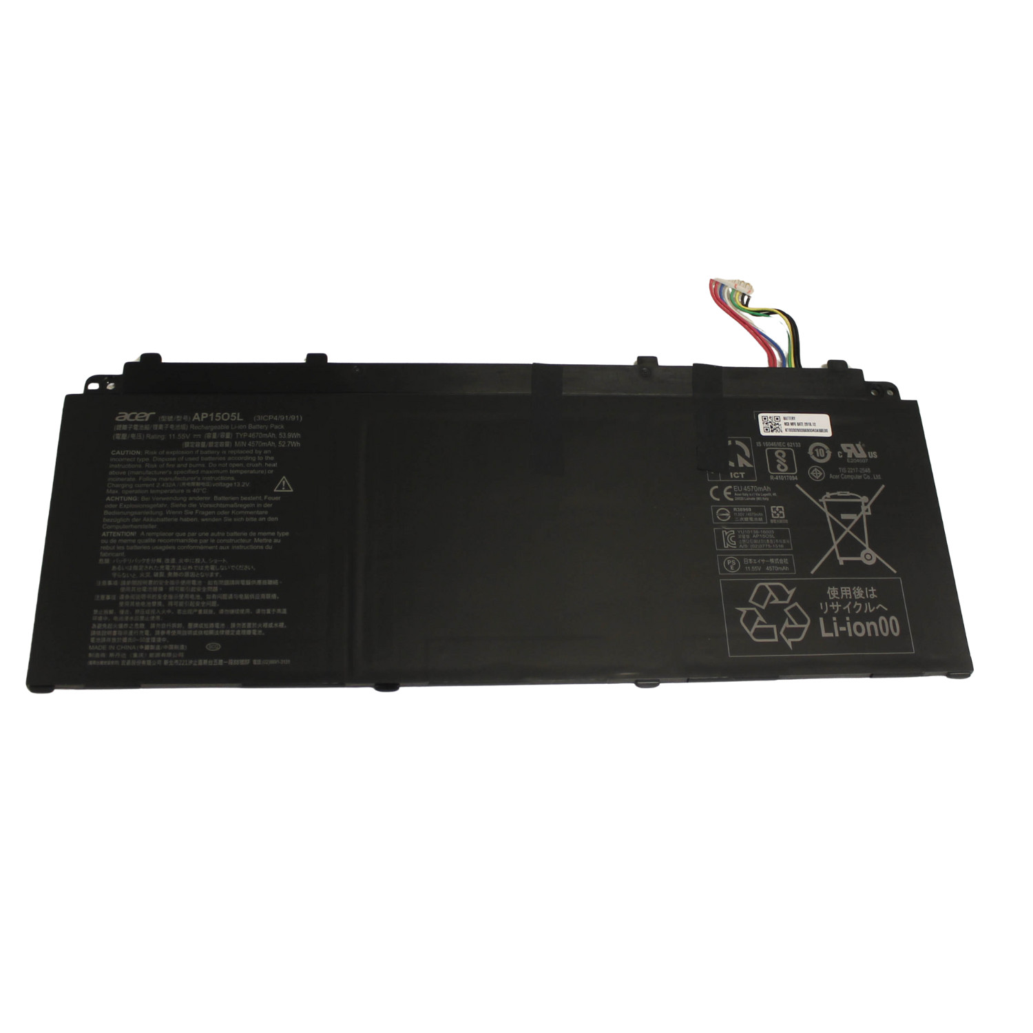 AP15O5L Acer 11.55V 53.9Wh Main Battery for Chromebook CB5-312T-K8Z9 "GRADE A"