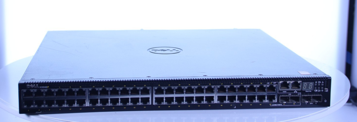 Dell N3048P PowerConnect 48-Port PoE+ Gigabit Managed Switch 1100W Power Supply