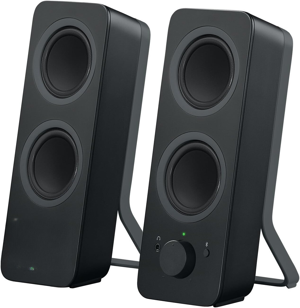 2.0 Stereo Computer Speakers with Bluetooth, Auxiliary Desktop Stand