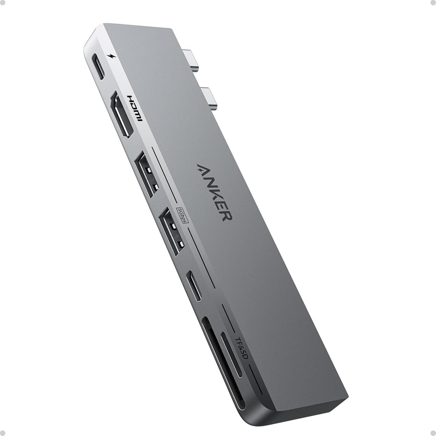 Anker USB C Hub for Macbook, 7-In-2 Mac Dock with 4K@60Hz HDMI, Compatible