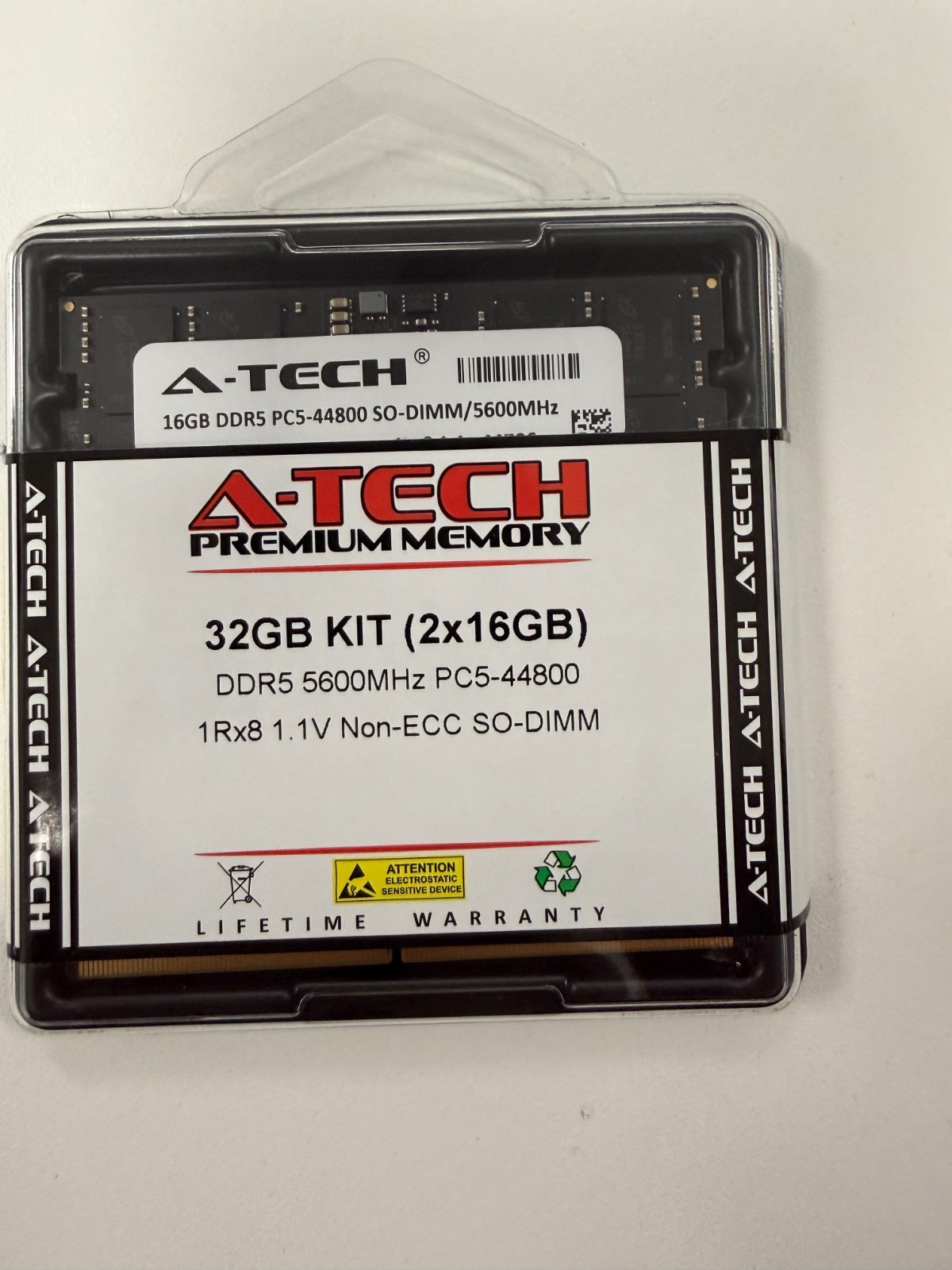 A-Tech 32GB Kit (2x16GB) DDR5 5600MHz PC5-44800 CL40 SODIMM 1.1V Non-ECC
