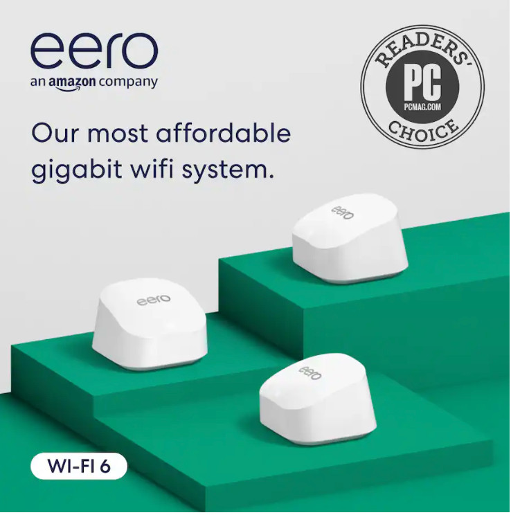 eero 6 Dual-Band Mesh Wi-Fi 6 System, 3-pack, White, M110311 NEW in SEALED BOX