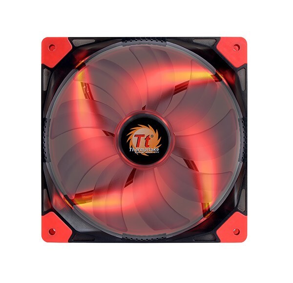 Thermaltake CL-F022-PL14RE-A Luna 14 Red LED 140mm x 140mm x 25mm Fan, 3Pin