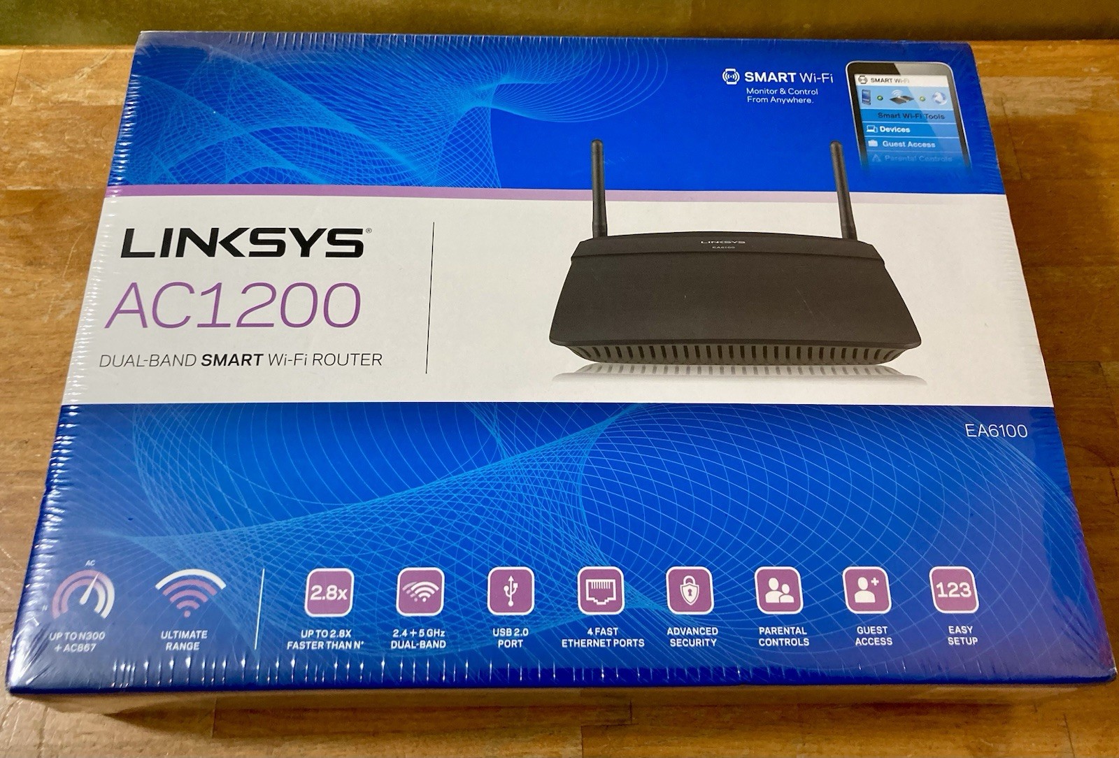 Linksys AC1200 Smart WiFi Router EA6100 Brand New SEALED