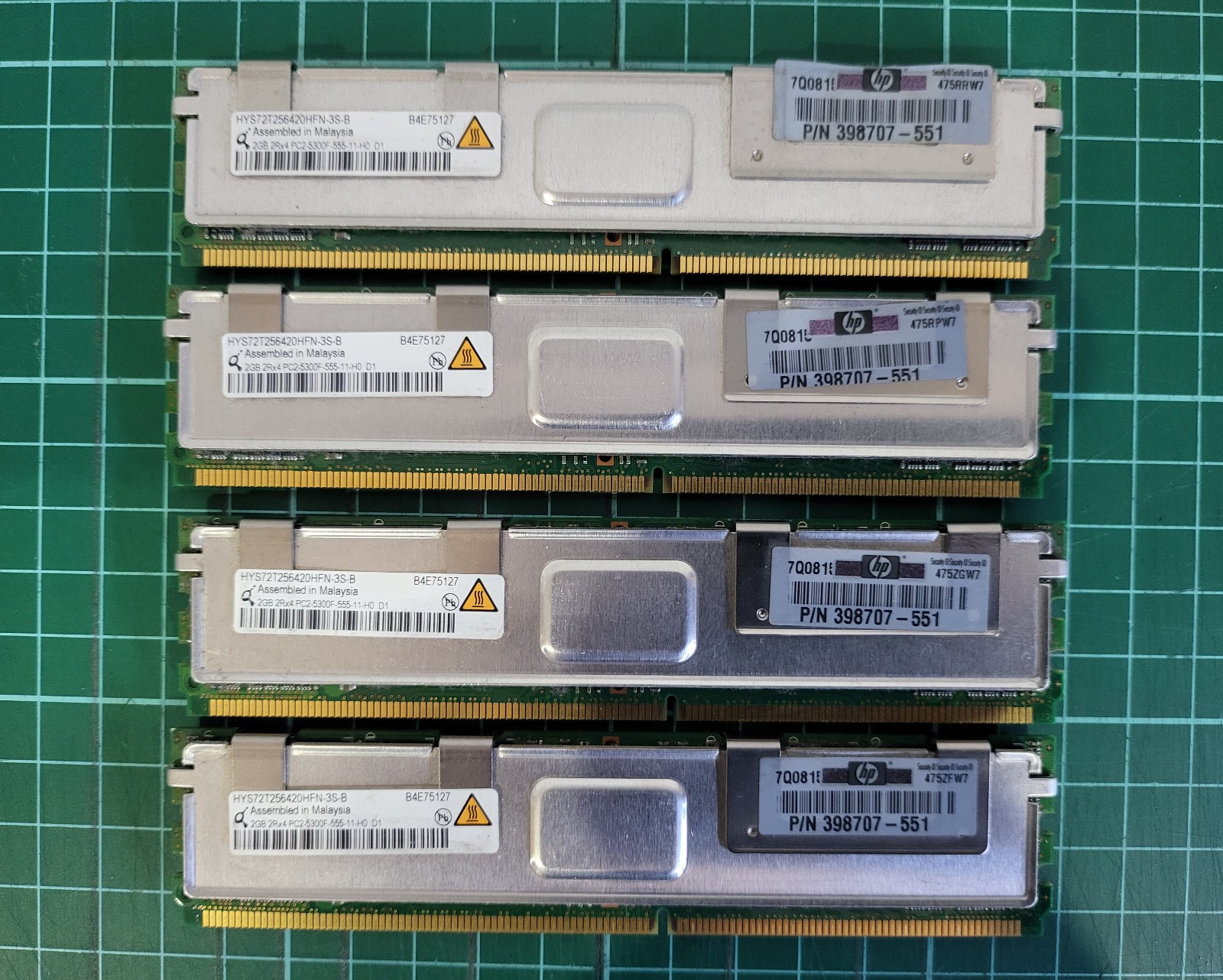 Qimonda 8GB (2GB x 4) 667MHz HYS72T256420HFN-3S-B ECC HP Server DDR2 RAM