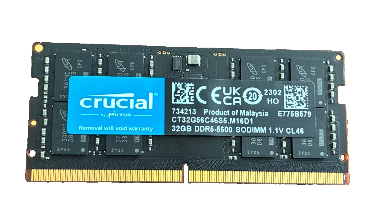 Crucial  32GB DDR5-5600 SODIMM (Open Box)