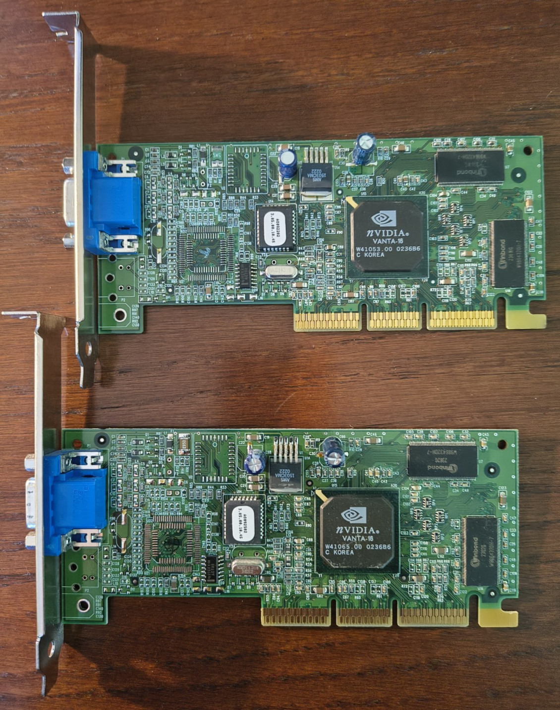 LOT OF 2 NVIDIA IBM FRU 25P4058 VGA VIDEO CARD VANTA-16,