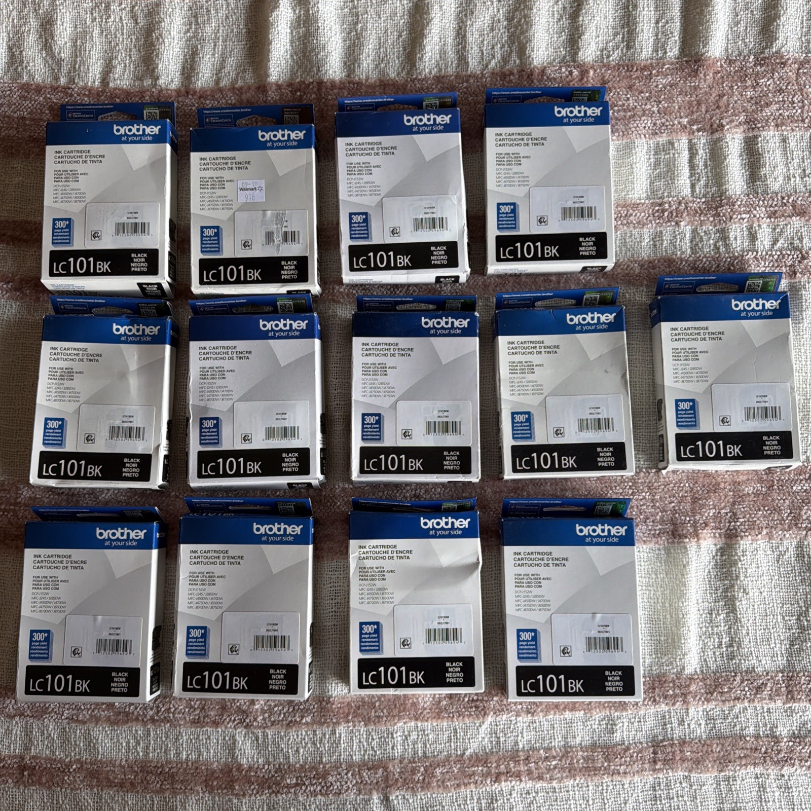 Genuine Brother LC101BK Ink Cartridges Lot Of 13 Exp. 2025/2026/2027