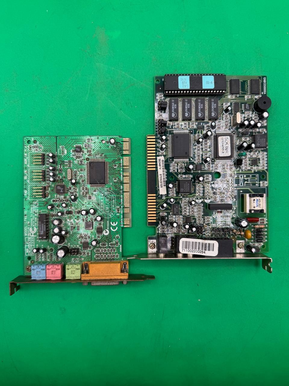 Lot of 2 Vintage PC Cards Creative CT4810 Sound Card & 56K ISA Modem RE