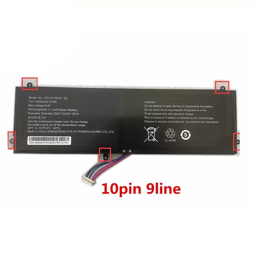 10pin 9line NV-4774126-2s UTL4776127-2S New Battery For Smartbook 141 PC208PC209