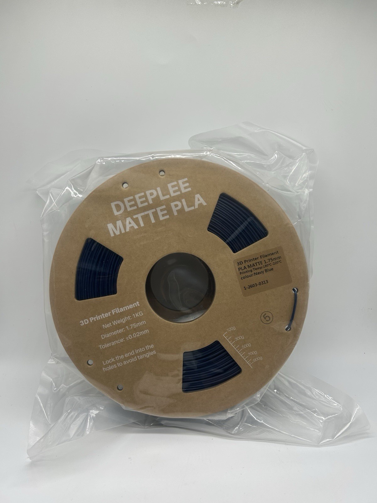 Deeplee Matte PLA Filament 3D Printer Filament Navy Blue 1.75mm +/- 0.02mm 1 kg