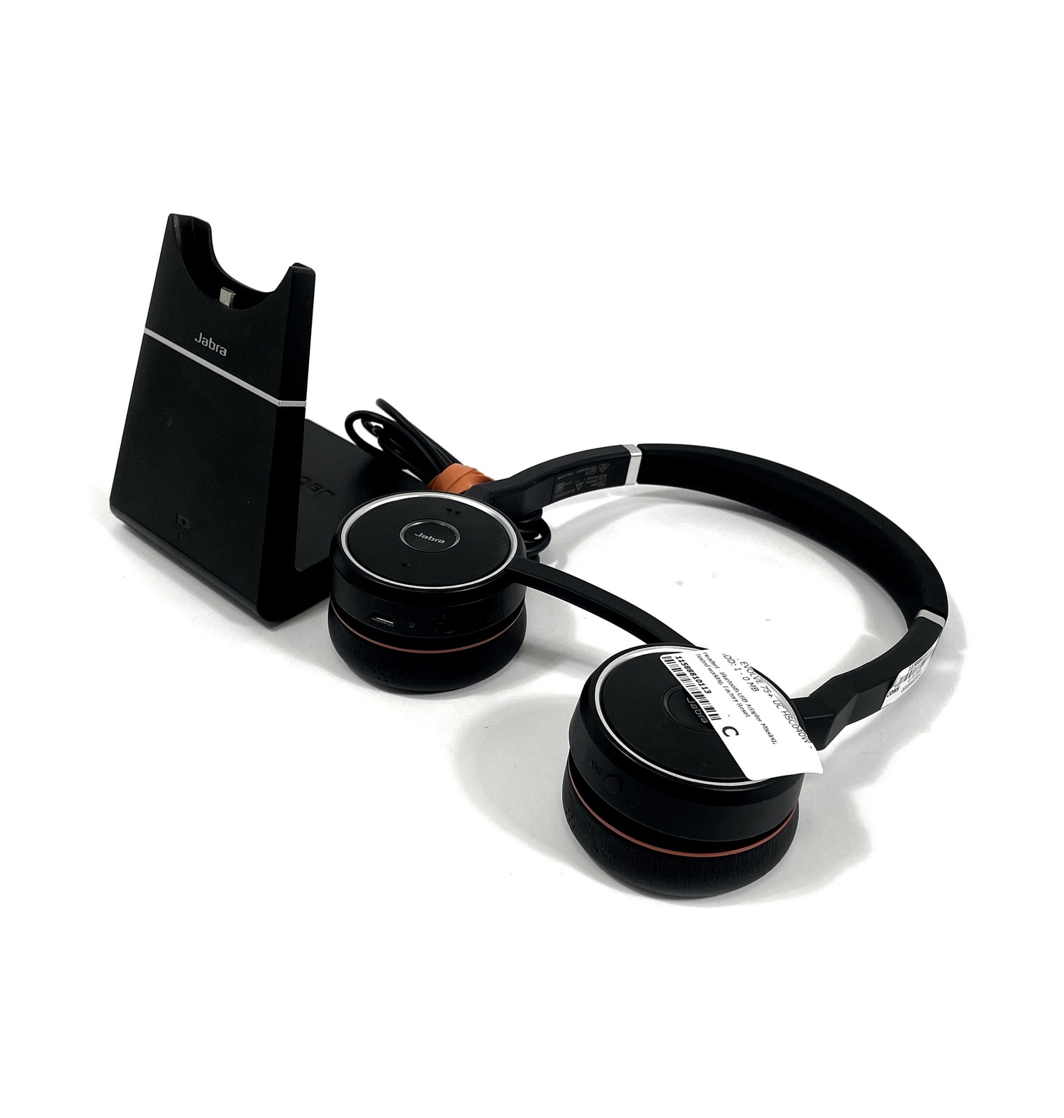 Jabra Evolve 75+ UC Stereo Bluetooth Headset HSC040W 75990838-199 NO Dongle
