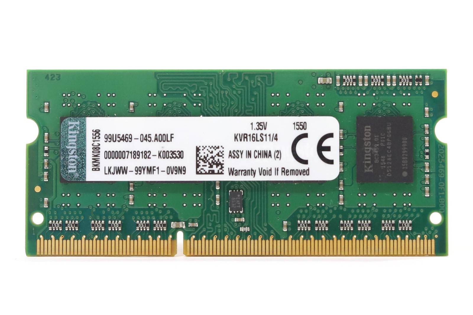 Kingston 4GB 1Rx8 PC3L-12800 DDR3-1600MHz Laptop Memory P/N: KVR16LS11/4 Tested