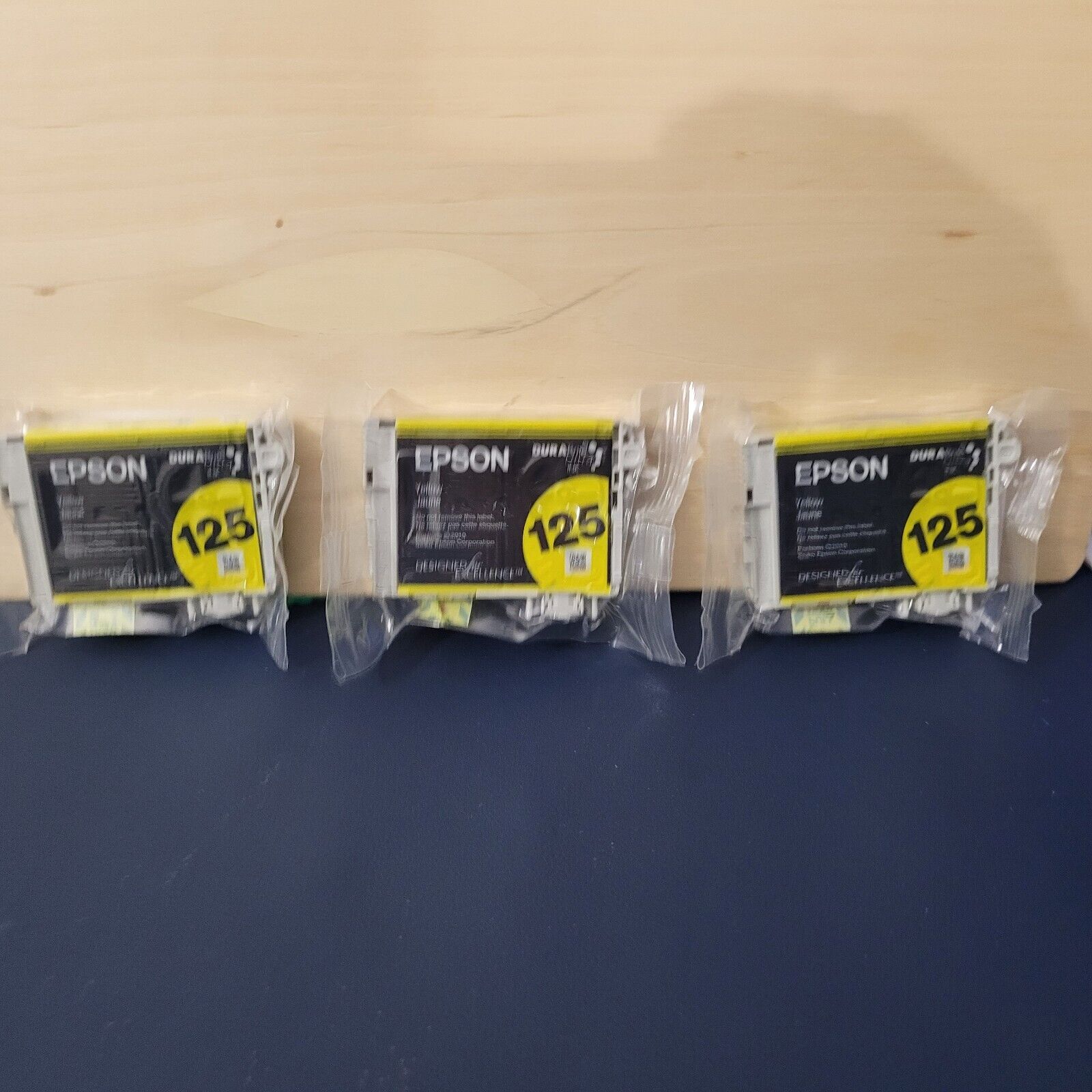 Set Of 3Genuine Epson T1264 126 Yellow Dura Brite Ultra Ink Cartridge New Sealed