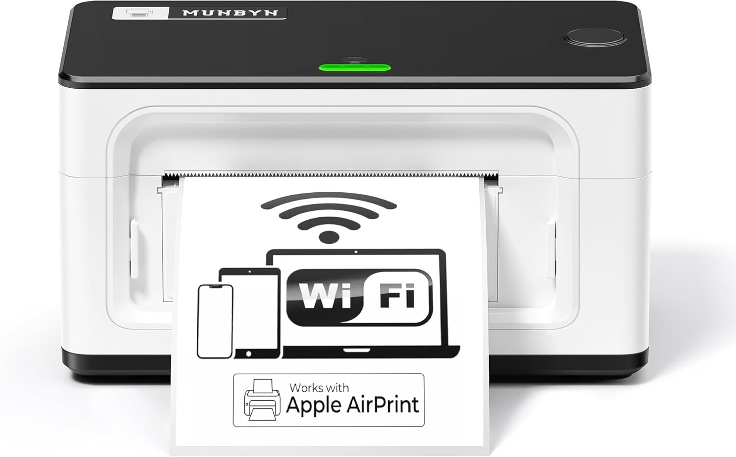 MUNBYN Wireless Thermal Printer – AirPrint, 150mm/s, 4x6 Labels, 2Y Warranty