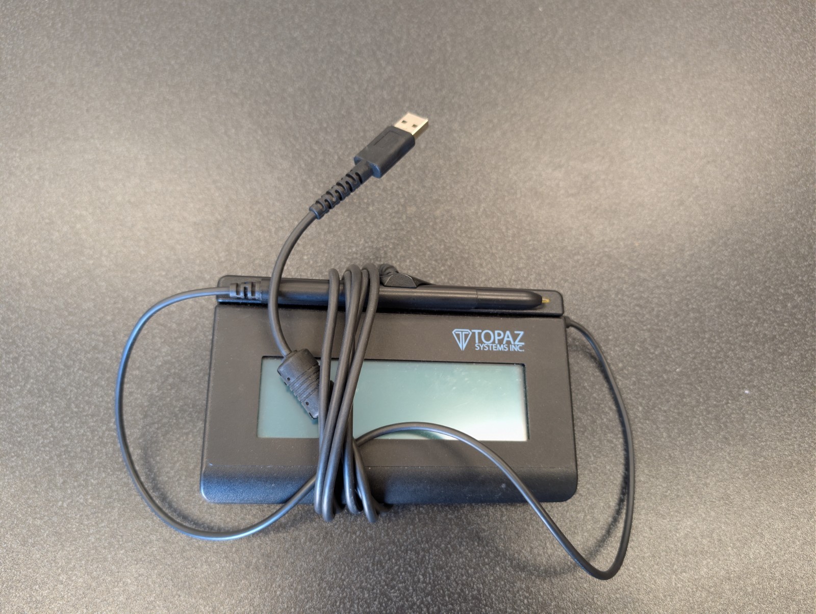 Topaz T-LBK462-HSB-R SignatureGem 1x5 LCD USB Signature Pad Backlit Pen Working