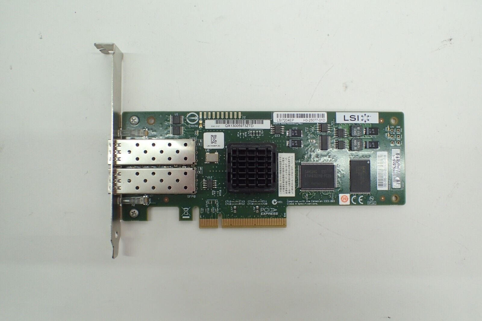 LSI7204EP Apple Mac Pro LSI Dual 4GB Fiber Fibre Channel PCIe Controller Card