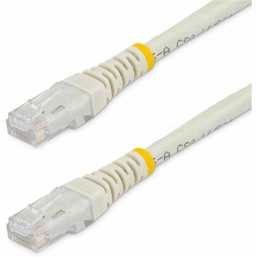 StarTech 100ft CAT6 Ethernet Cable - White Molded Gigabit - 100W PoE UTP 250Mhz