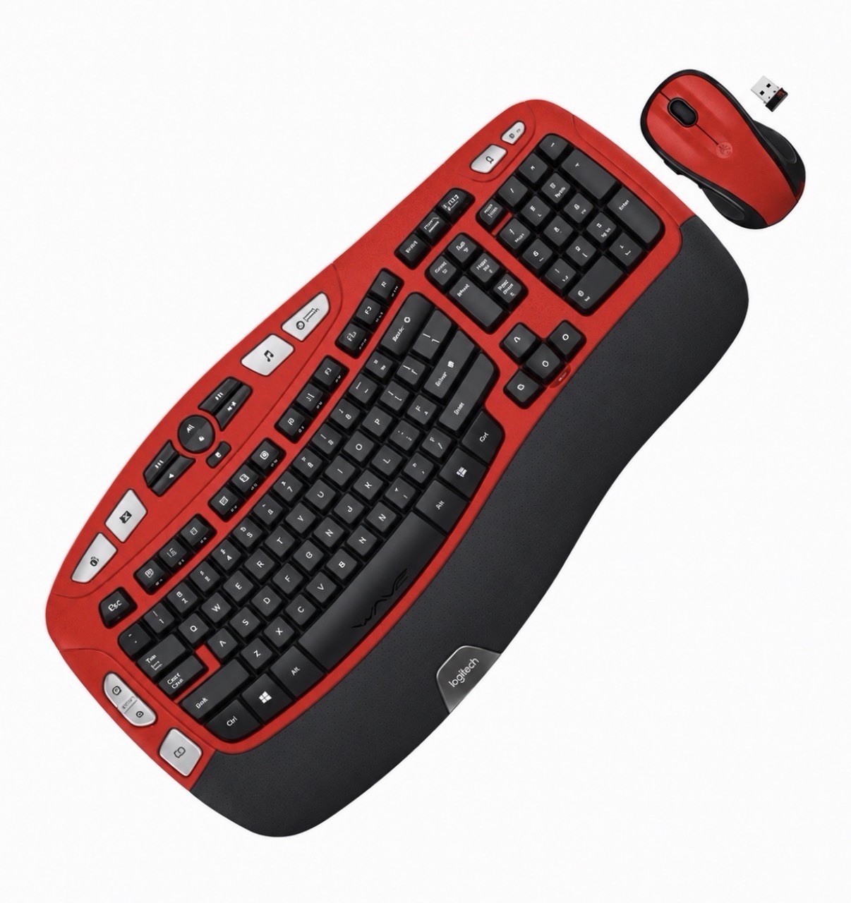 Logitech MK550 Comfort Wave K350 Wireless Ergonomic Keyboard M510 Combo
