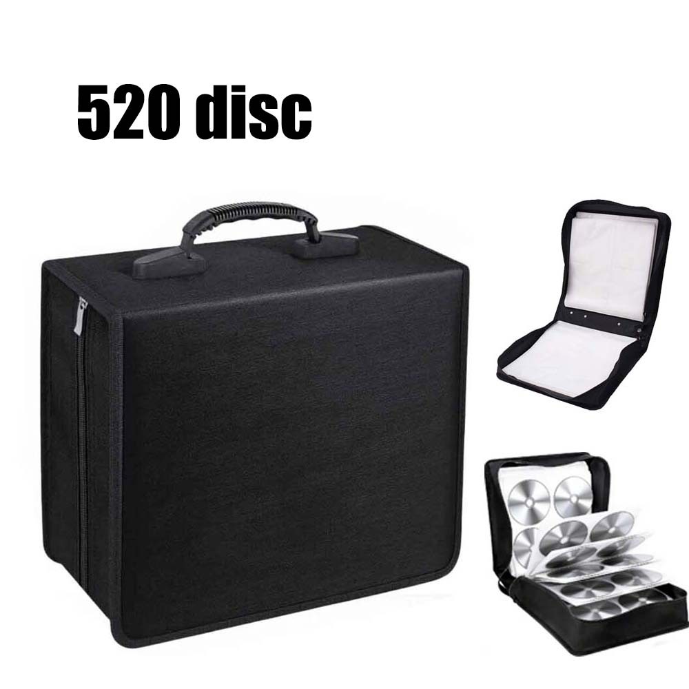 128/400/520 Disc CD/DVD Wallet Binder Book Sleeves Storage Bag Carrying Case USA
