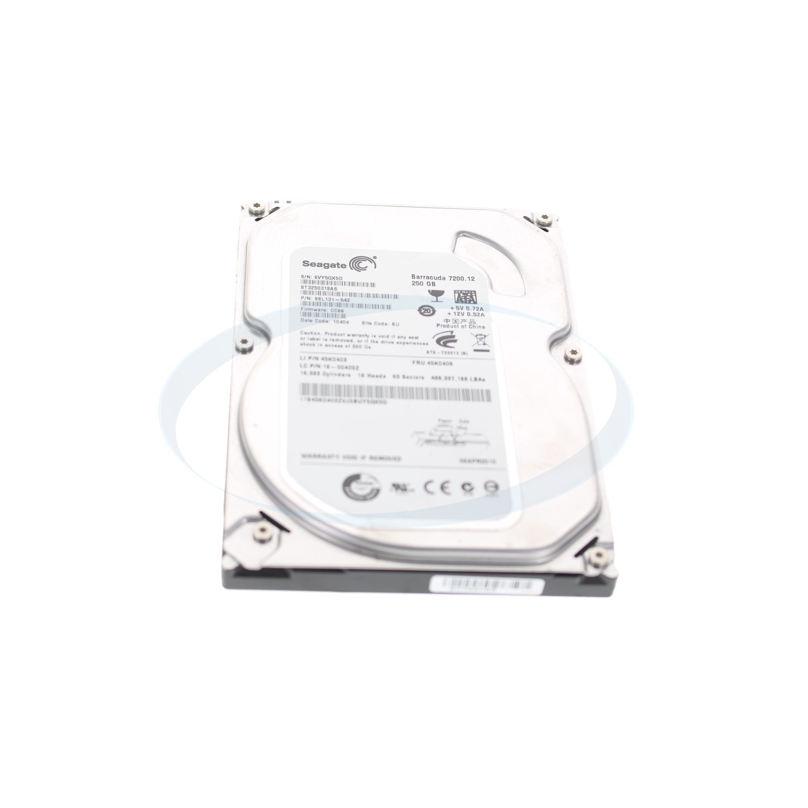 IBM 45K0408 250GB 3.5" SATA II 3GB/S 7.2K Hard Drive