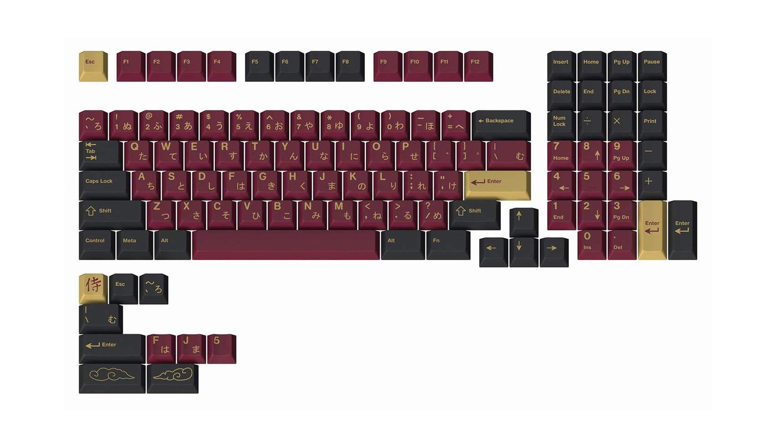 DROP + Redsuns GMK Red Samurai Keycap Set for Full-Size Keyboards - Compatibl...