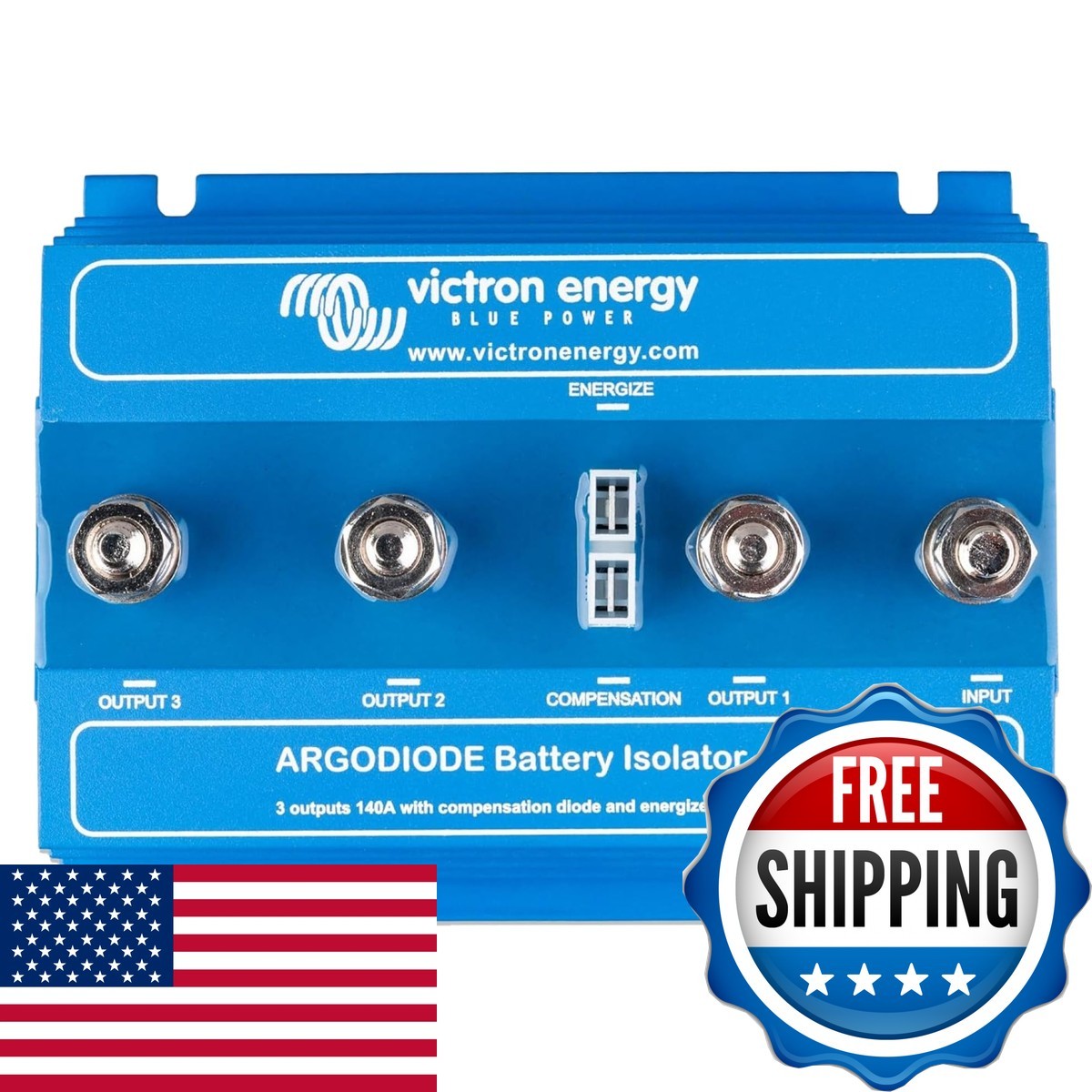 Victron Energy ArgoDiode Battery Isolator 140-3AC 3 Batteries 140 Amp