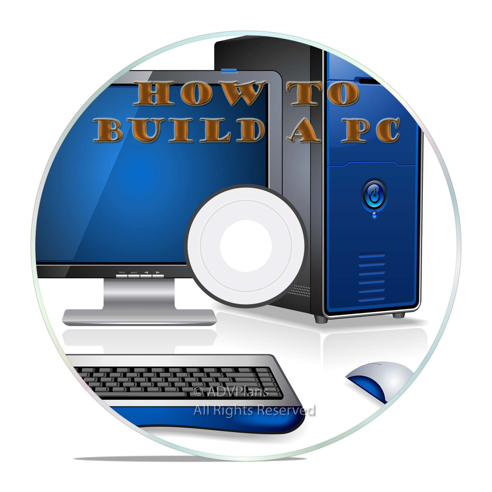 HOW TO BUILD A PROFESSIONAL PC, COMPUTER, easy guide for all skill levels on CD