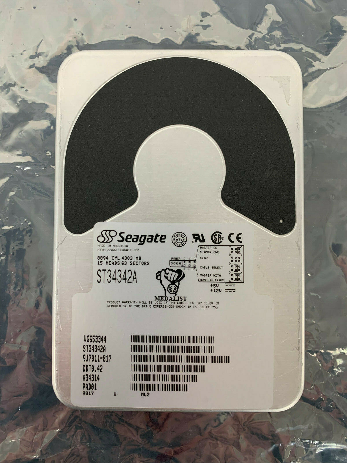 Seagate Medalist 4323 4.31 GB,Internal,4500 RPM,3.5" (ST34323A) Hard Drive