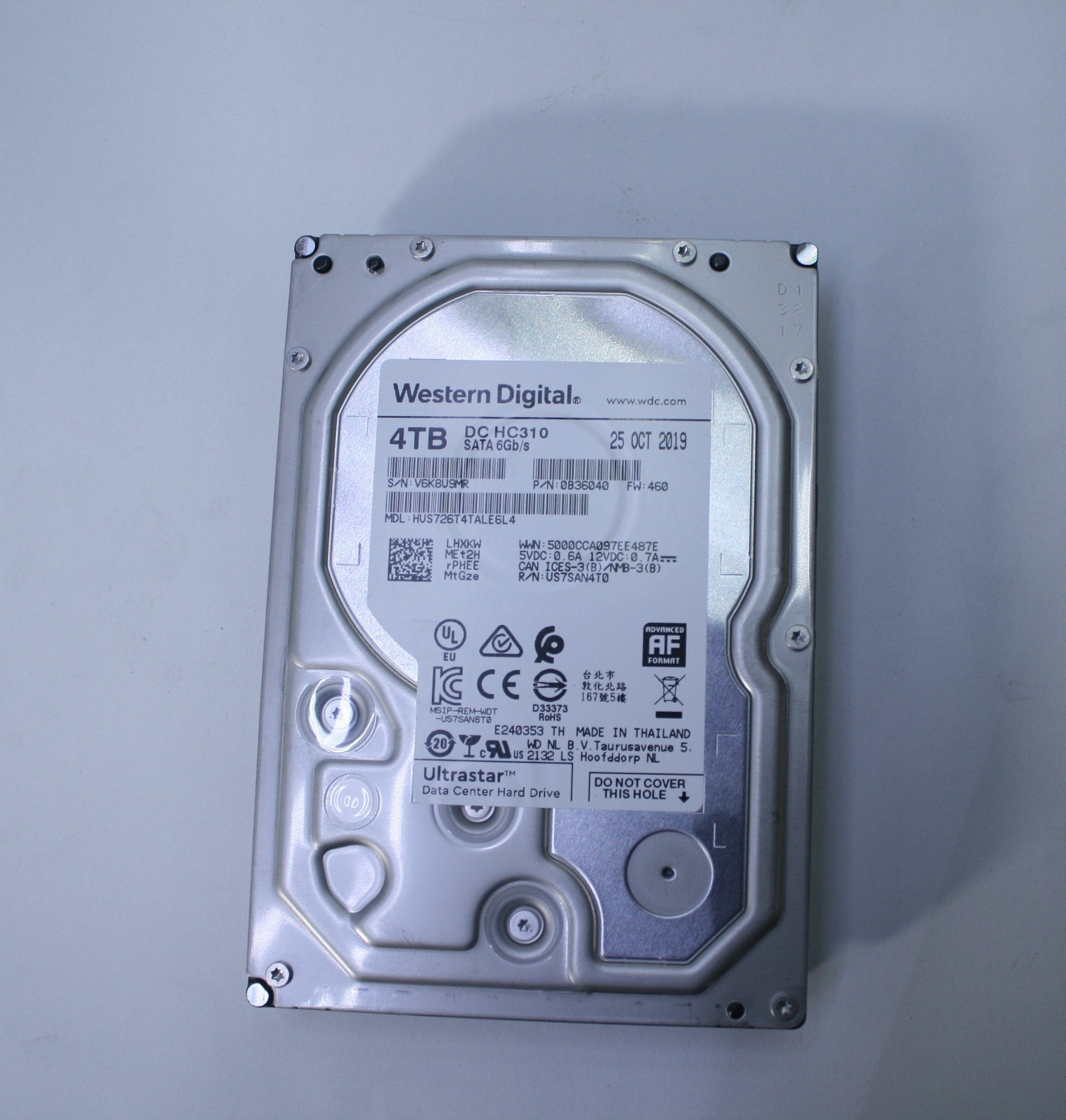 WD Ultrastar DC HC310 HUS726T4TALE6L4 4TB 7200RPM SATA                   (T7-B2)