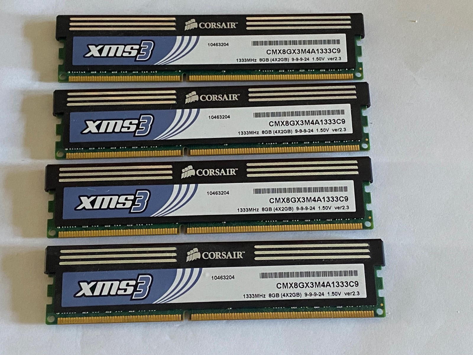Corsair XMS3 8GB (4x2GB) DDR3 CMX8GX3M4A1333C9 1333MHz 9-9-9-24 KIT OF 4