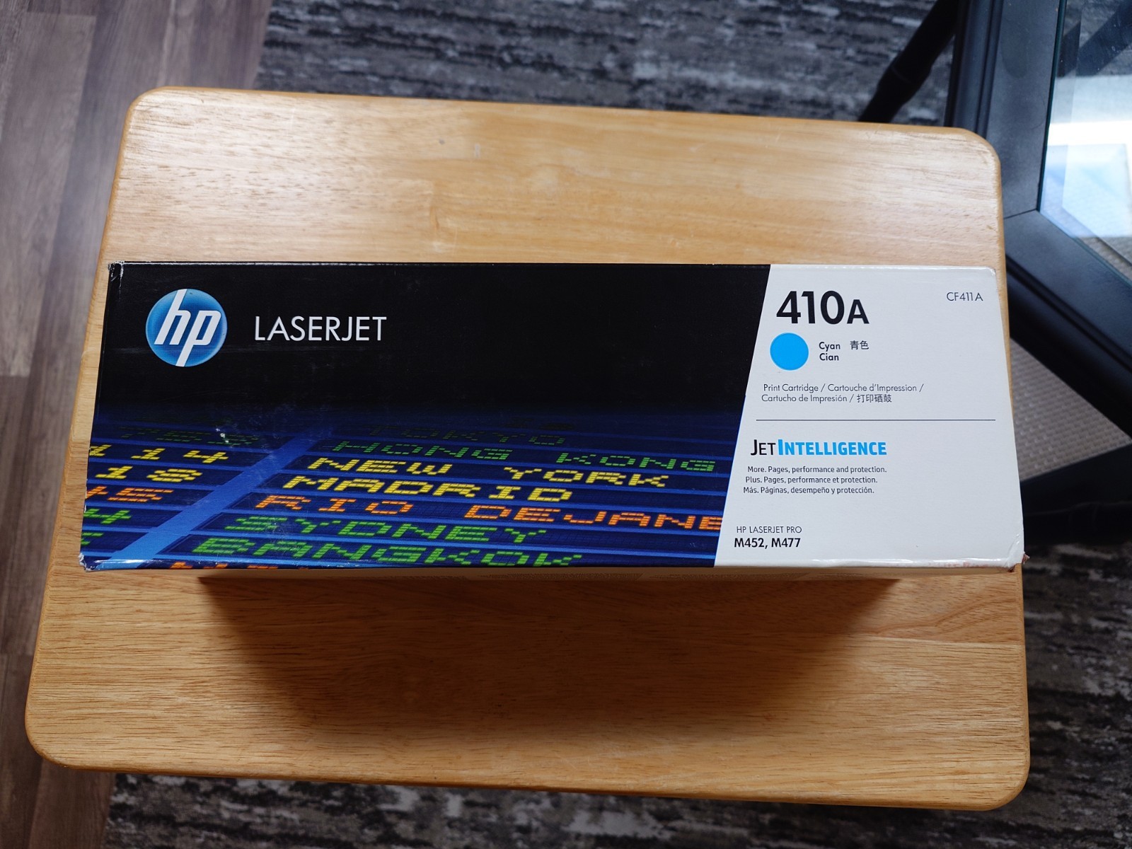 New HP 410A Cyan Original LaserJet Toner Cartridge, CF411A
