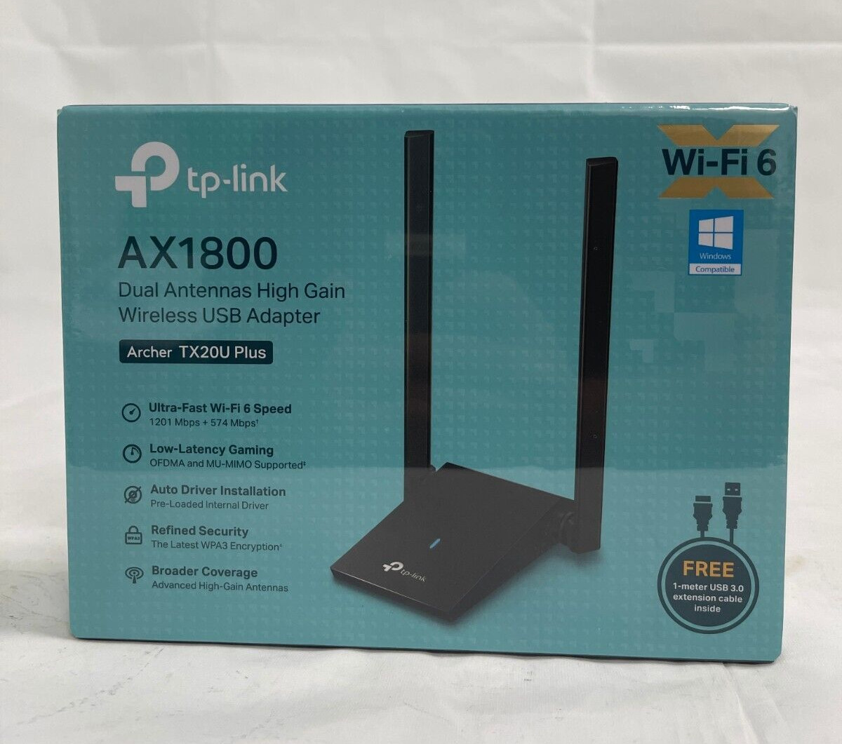 TP-Link Archer TX20U Plus AX1800 WiFi 6 Dual Band USB Adapter (US) - NEW