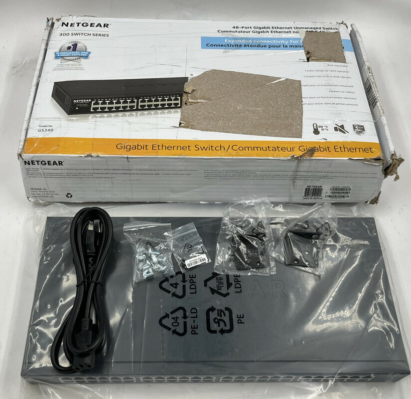 NETGEAR GS348-100NAS 300 SWITCH SERIES 48-PORT GIGABIT ETHERNET