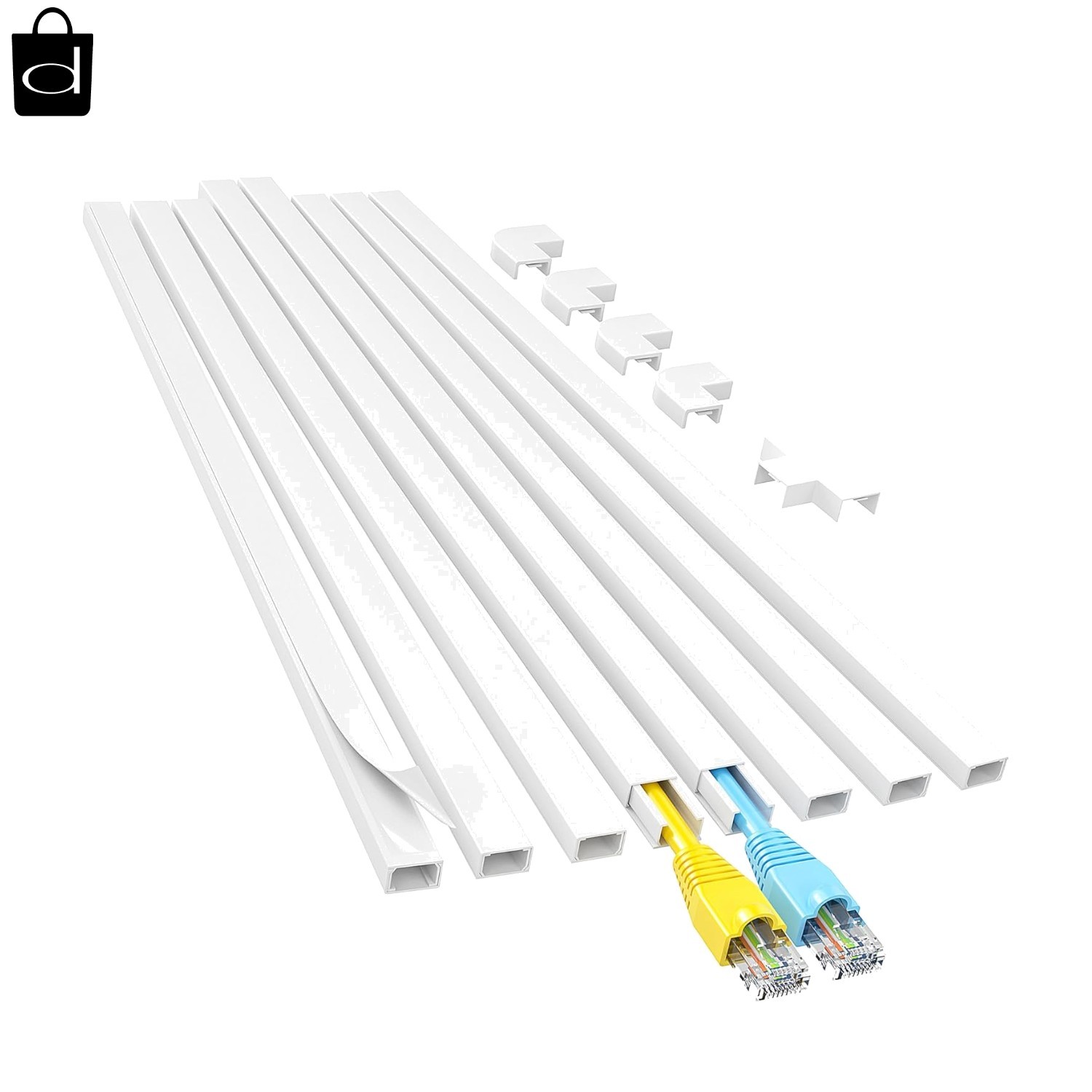 Elegant 113-Inch Cable Concealer - Self-Adhesive Cord Hider for Home Safety