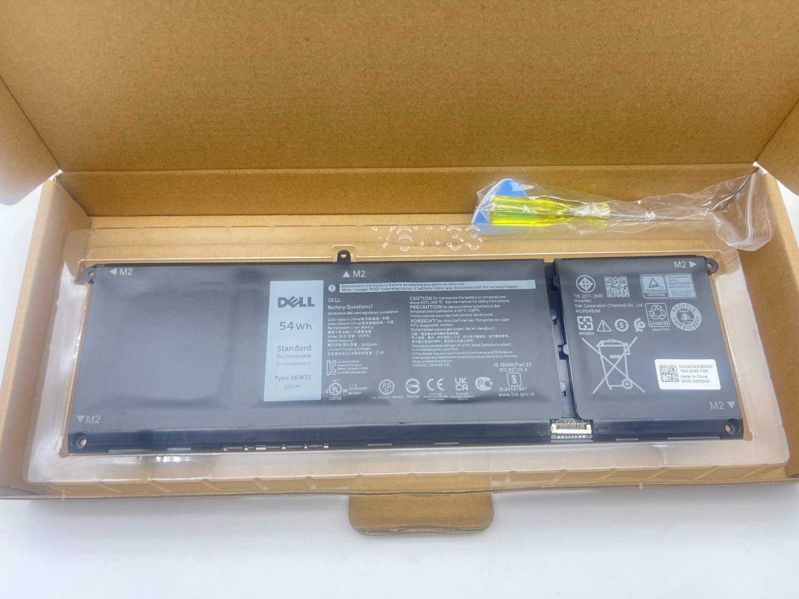 Genuine V6W33 Battery for Dell Inspiron 15 3510 3511 3515 3520 3525 3530 3535 US