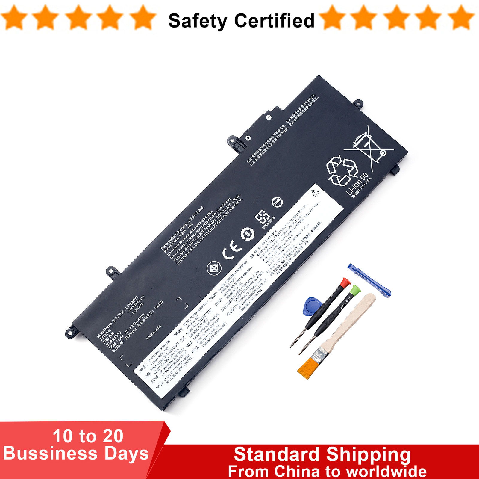 01AV470 01AV471 L17L6P71 L17M6P71 Battery For Lenovo ThinkPad X280 A285 48Wh