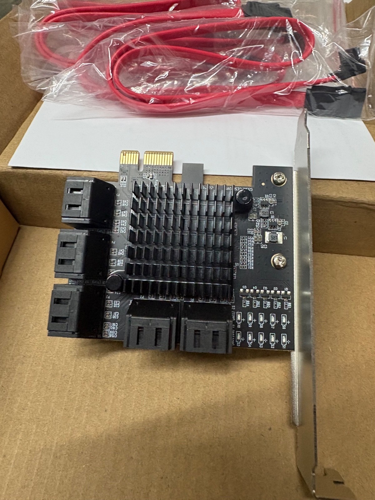IO CREST 10 Port SATA III PCIe 3.0 x1 Non-RAID Expansion Card JMB582 Low Profile